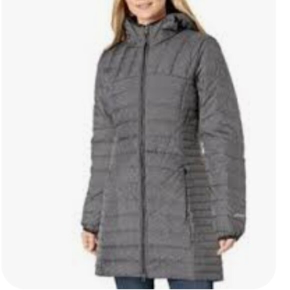 Eddie Bauer Women's Astoria Hooded Down Parka Gray Puffer Coat S - Picture 3 of 14